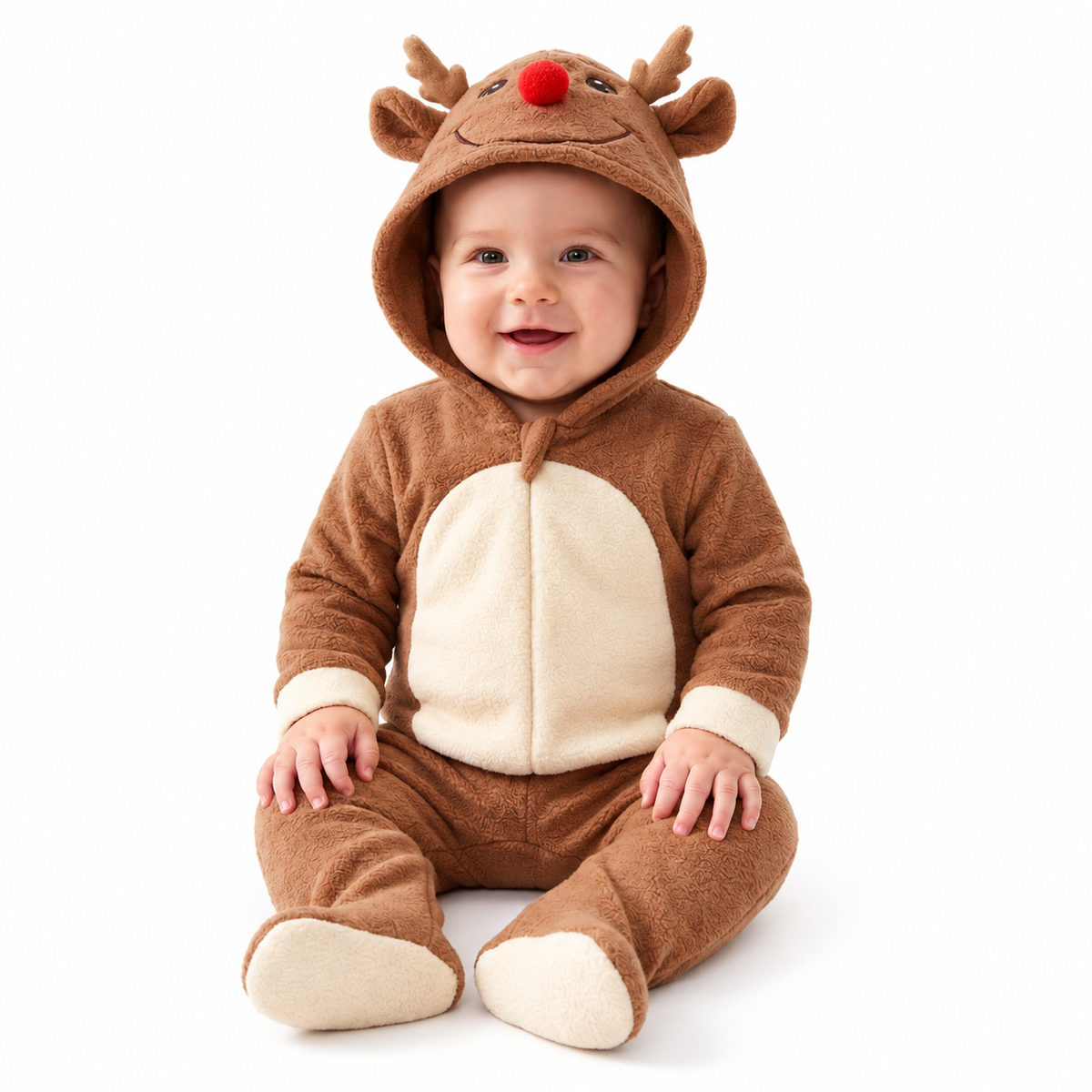 Soft Reindeer Romper – Christmas Photo Ready